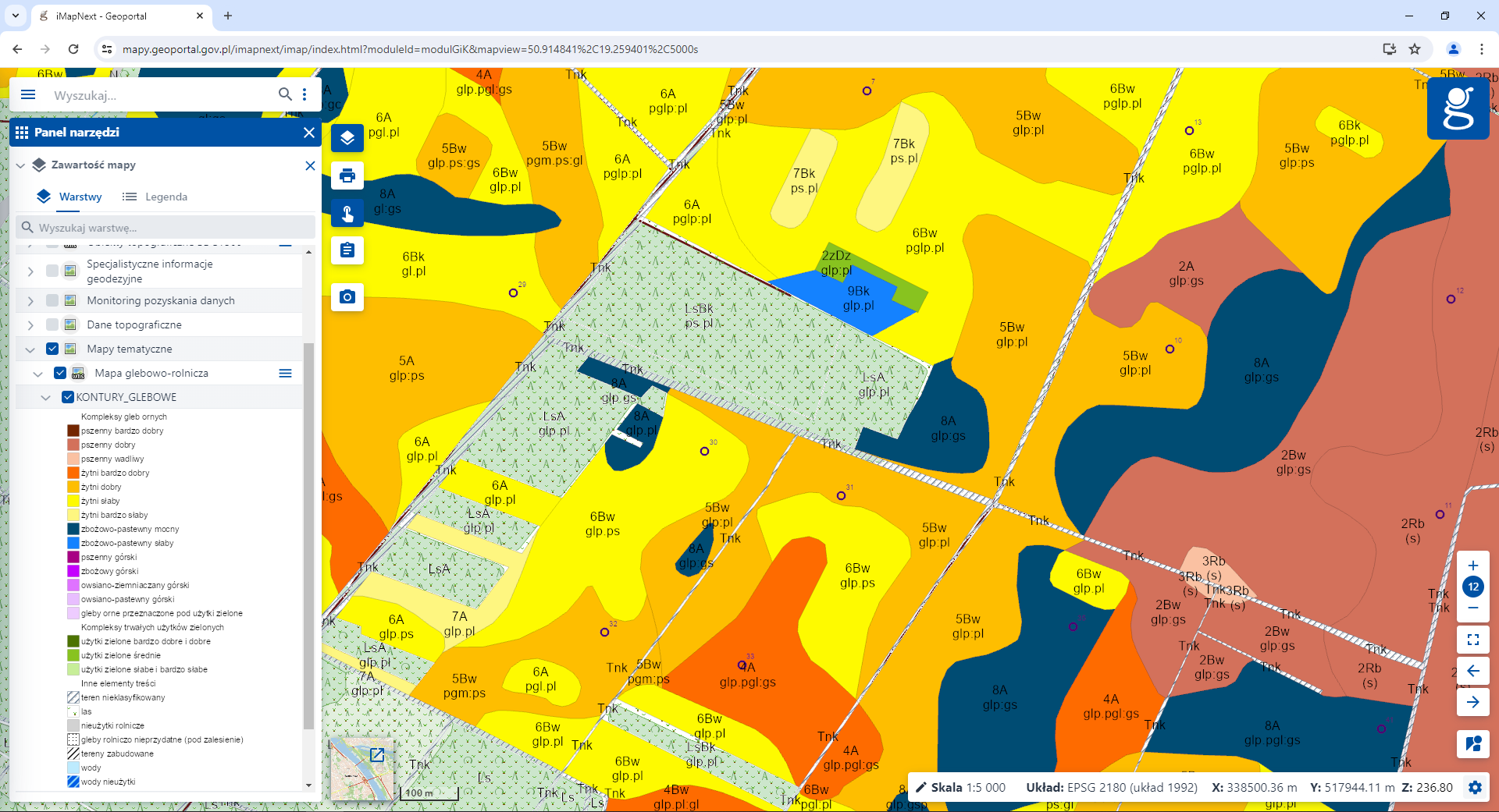 Mapa glebowo-rolnicza w nowym schemacie aplikacyjnym GML dla części województwa śląskiego dostępna w PZGiK