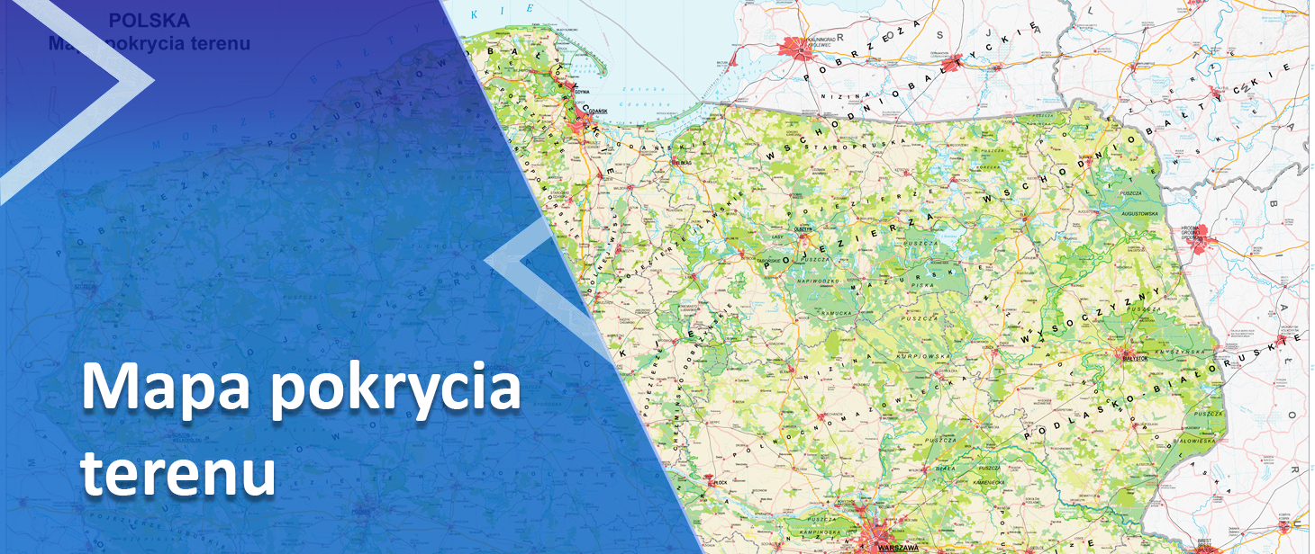 Zaktualizowana mapa pokrycia terenu dostępna w centralnym zasobie geodezyjnymi kartograficznym