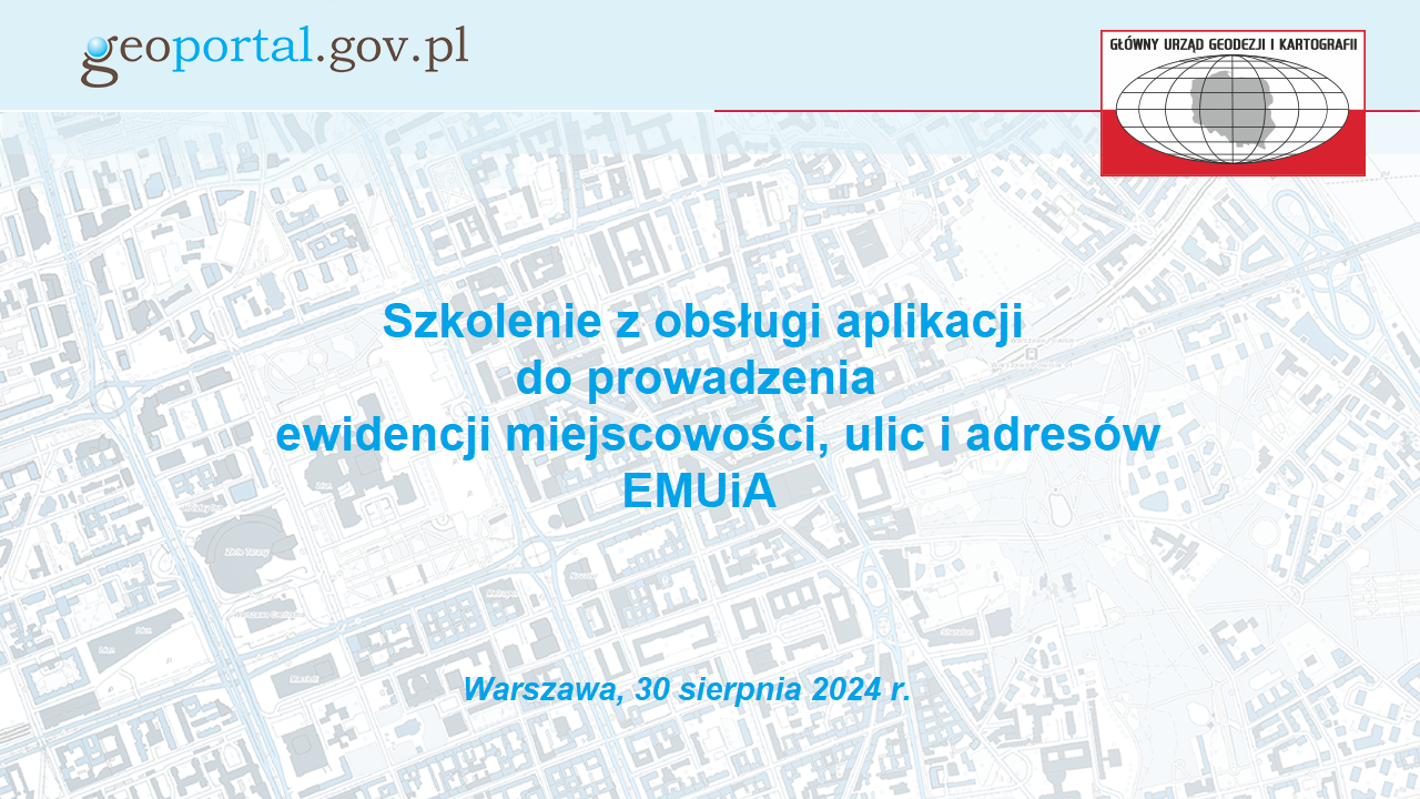 Nowa wersja aplikacji do prowadzenia ewidencji miejscowości, ulic i adresów (EMUiA)